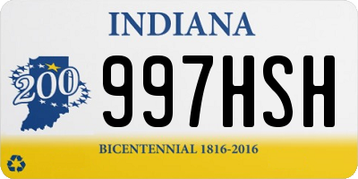 IN license plate 997HSH