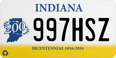 IN license plate 997HSZ