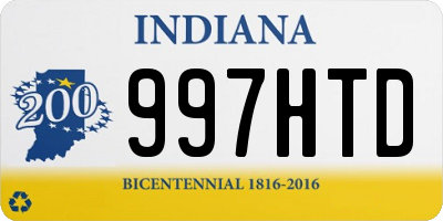 IN license plate 997HTD