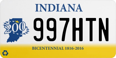 IN license plate 997HTN