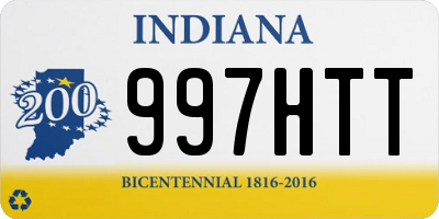 IN license plate 997HTT