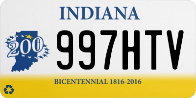 IN license plate 997HTV