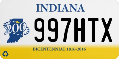 IN license plate 997HTX