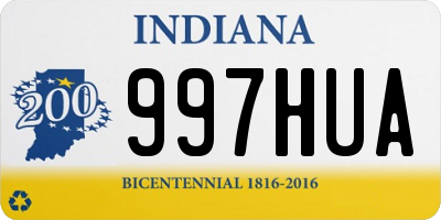 IN license plate 997HUA