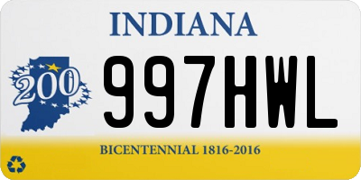 IN license plate 997HWL