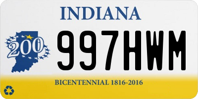 IN license plate 997HWM