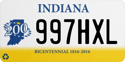 IN license plate 997HXL