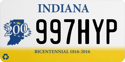 IN license plate 997HYP