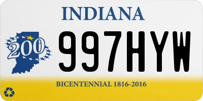 IN license plate 997HYW