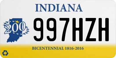 IN license plate 997HZH