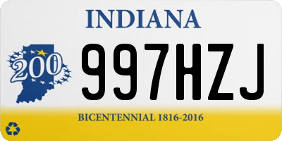 IN license plate 997HZJ