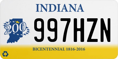 IN license plate 997HZN