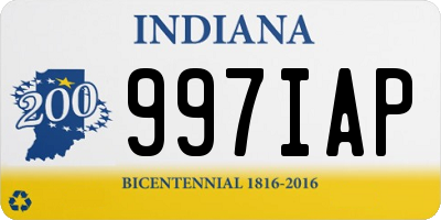 IN license plate 997IAP