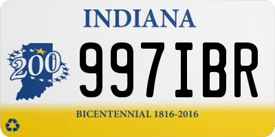 IN license plate 997IBR