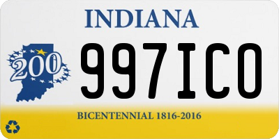 IN license plate 997ICO