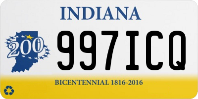 IN license plate 997ICQ