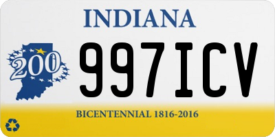 IN license plate 997ICV