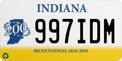 IN license plate 997IDM