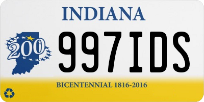 IN license plate 997IDS