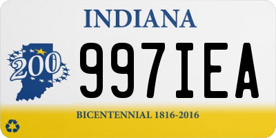 IN license plate 997IEA