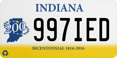 IN license plate 997IED