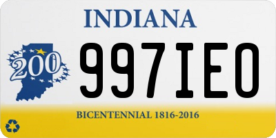 IN license plate 997IEO