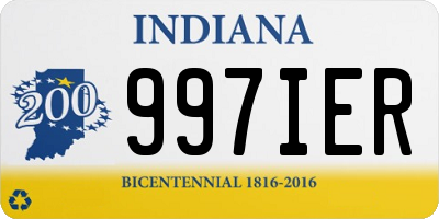 IN license plate 997IER