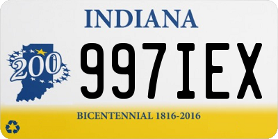 IN license plate 997IEX