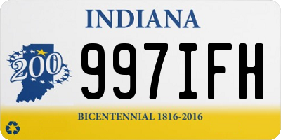 IN license plate 997IFH