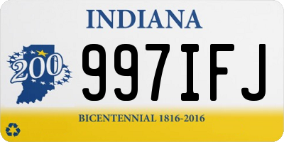 IN license plate 997IFJ