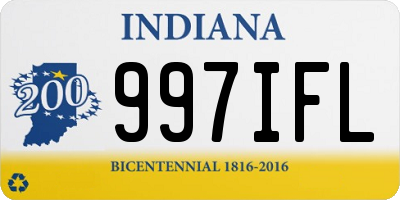 IN license plate 997IFL