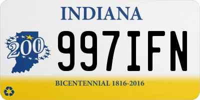 IN license plate 997IFN