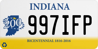 IN license plate 997IFP