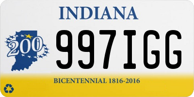 IN license plate 997IGG