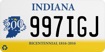 IN license plate 997IGJ