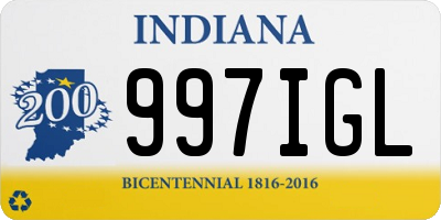 IN license plate 997IGL