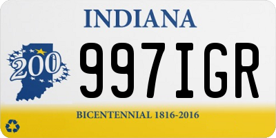 IN license plate 997IGR