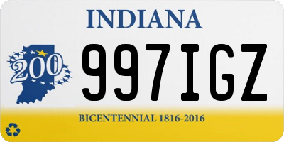 IN license plate 997IGZ