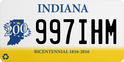 IN license plate 997IHM