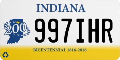 IN license plate 997IHR