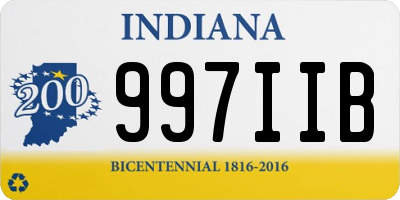 IN license plate 997IIB