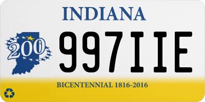 IN license plate 997IIE