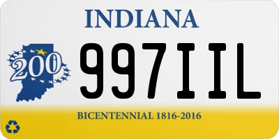 IN license plate 997IIL