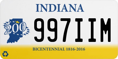 IN license plate 997IIM