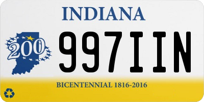 IN license plate 997IIN