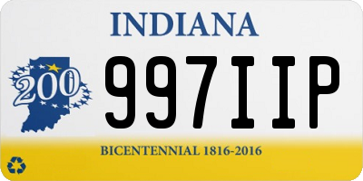 IN license plate 997IIP