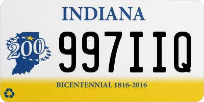 IN license plate 997IIQ