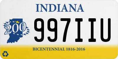 IN license plate 997IIU