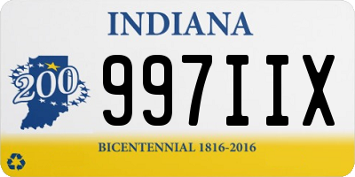 IN license plate 997IIX