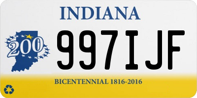 IN license plate 997IJF